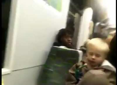 Racist Karen Attacks Black People on a Train in London 