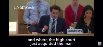 A little bit of a twist at a controlled UN hearing about woman&rsquo;s rights.