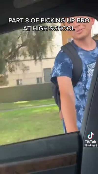 Picking up the little brother from school