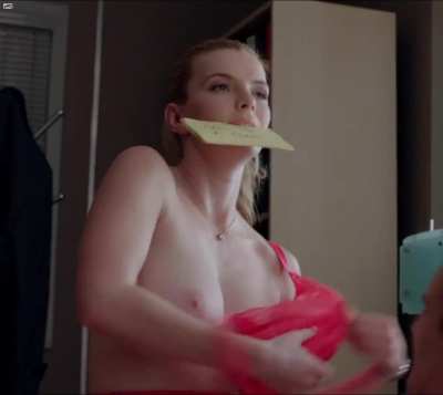 Betty Gilpin flaunting her 34DD tits in Nurse Jackie (HD &amp;amp; Slowed)