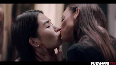 Japanese cutie can&rsquo;t resist her lesbian friends new toys