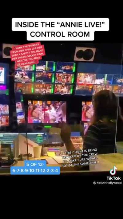 Behind the scenes of "Annie Live", just watching this video exhausts me