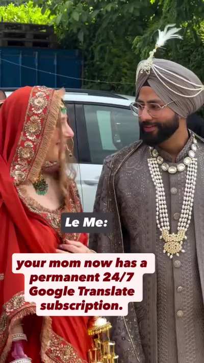 Indian man with his German wife. IMWF
