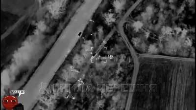 HIMARS struck a russian military gathering near ​​Tavriya village, Zaporizhzhia front. The work of the 15th separate brigade of artillery reconnaissance "Black Forest" and aerial reconnaissance of the 128th Brigade. November 2024