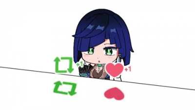 Yelan retweeting. (@inanami27)