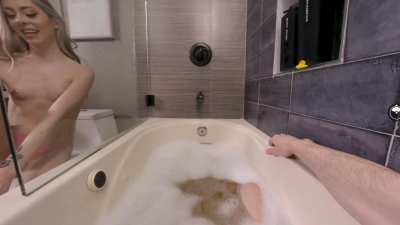 Explicit Kait is ready to join you in the bath