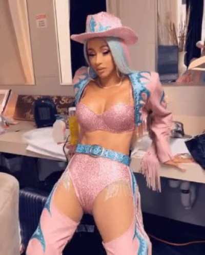 Cardi is smoking
