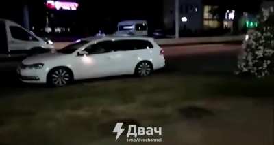 Right now there are messy protests in Belarus, police brutality at its peak. Guy just walked the dog.