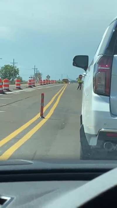 Either he really enjoys his job or he&rsquo;s dancing away the insanity