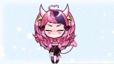 I drew and rigged a smol fan-made chibi Ironmouse &hearts; I hope she sees this 🙏