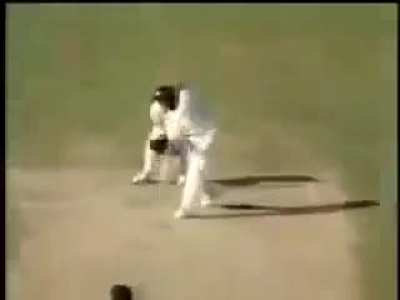 Carl Hooper smacking one over Steve Waugh's head.