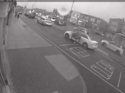 A family of four drives away from a Chinese restaurant in Uxbridge, West London, without paying their bill.