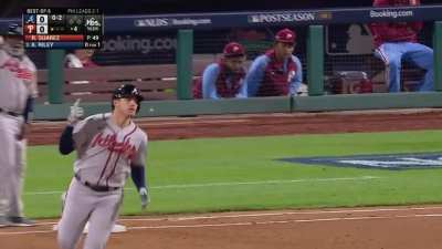 [Highlight] [Highlight] Austin Riley gives the Braves an early lead with a solo homer.