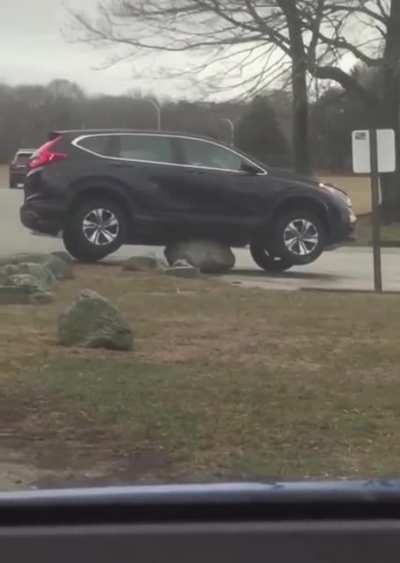 Car got stoned