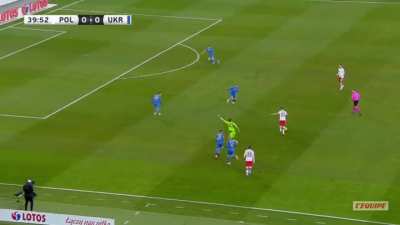 Lunin tries to be Neuer (Poland vs Ukraine)