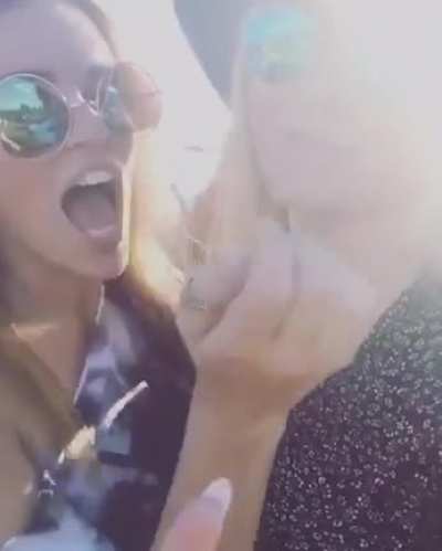 Amy tries to kiss her friend
