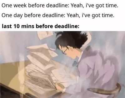 Submitting assignments be like
