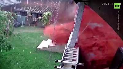 Brazilian Man Finds Him Self On The Wrong Side Of A Land Slide