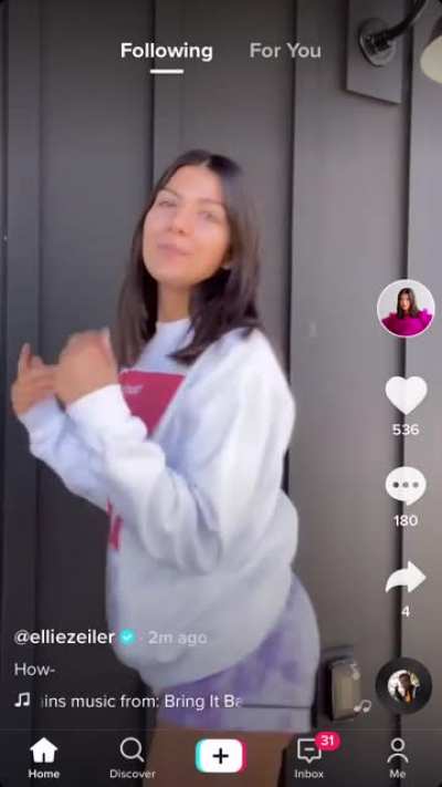 Here&rsquo;s her deleted tiktok from a month ago