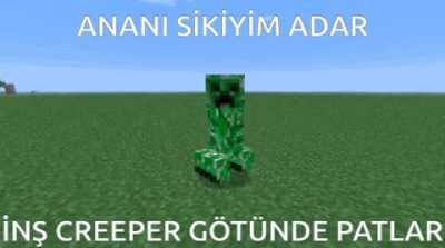 ananı sikiyim adar inş creeper g&ouml;t&uuml;nde patlar