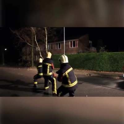 He's just trying to help the Fire Department...