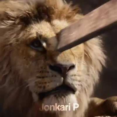 He dropped his monster lion.