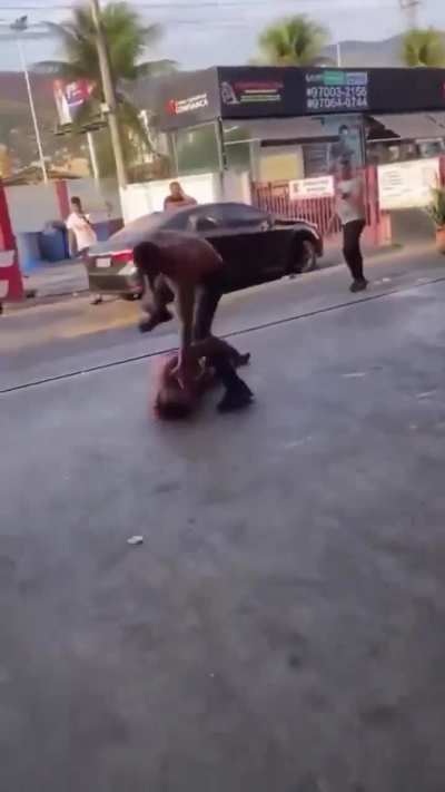 Almost knocked bro into the ground quite literally