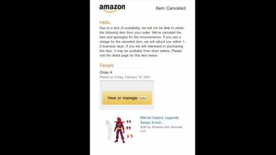 I think Amazon loves to be the bearer of bad news..
