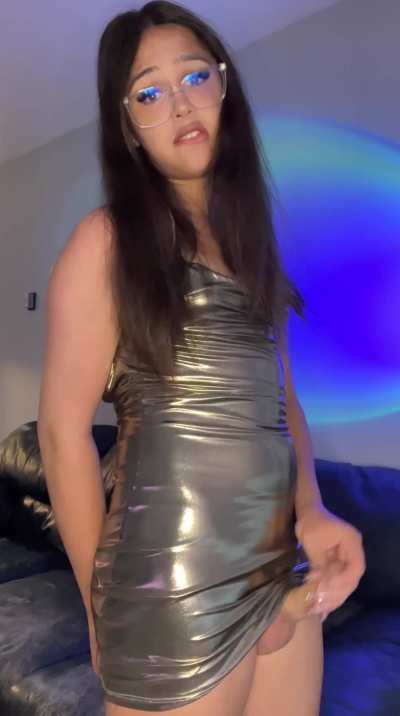 Would you suck off a kinky tgirl wearing a dress like this? 👀