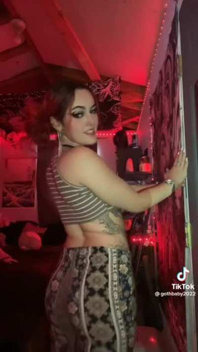 Goth throwing it back