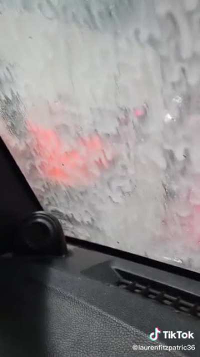 top right on the windshield