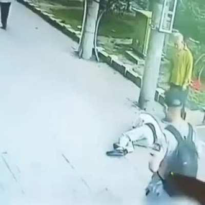 Gato cai do c&eacute;u e nocauteia senhor, chega o cachorro de sapato pra cobrar o vacilo