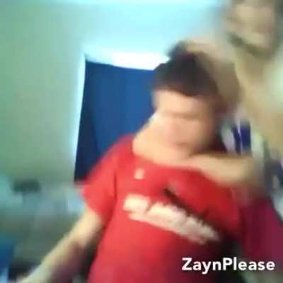 dude mini-RKO’s his little brother
