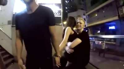 He just stood there and watch his girl get stolen by a foreigner