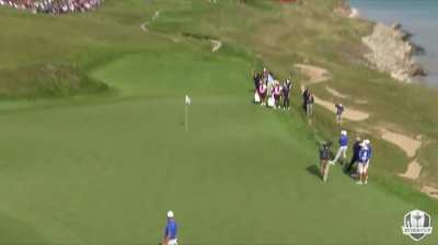 Incredible shot from Jordan Spieth at the Ryder Cup! Go team USA!