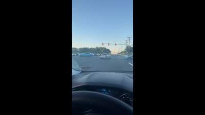 To make a donut on the road