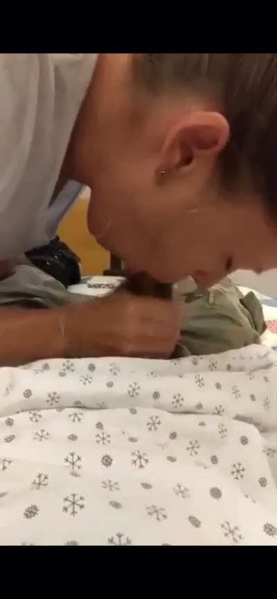 Nurse almost got caught sucking a patient.