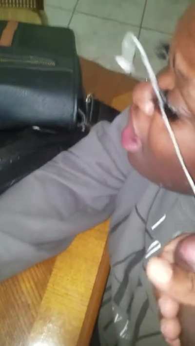 Ebony Takin Random Cumshot