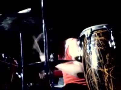 John Bonham of Led Zeppelin going ballistic as usual during his solo of "Moby Dick"