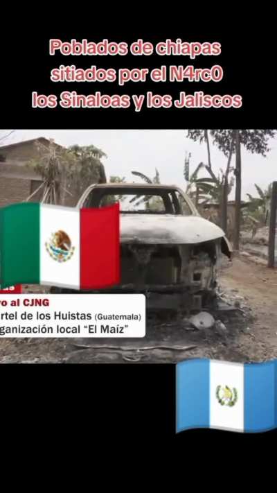 CJNG vs CDS conflict map in Chiapas/Guatemala 