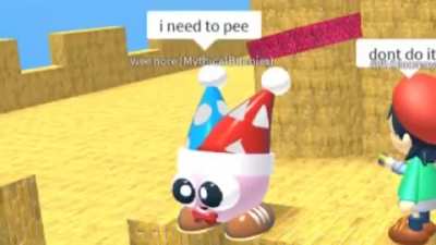 He need to pee