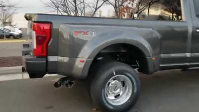Brand new just purchased Super Duty, Porter hit a light pole and kept driving.
