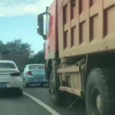 Truck probably couldn&rsquo;t see her.