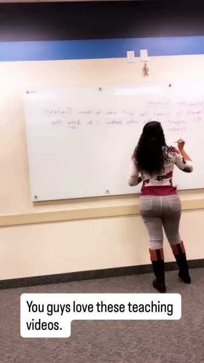 Look forward to her bringing back Teaching videos. Onlyfans + classic teacher videos we&rsquo;re eating good 🍴