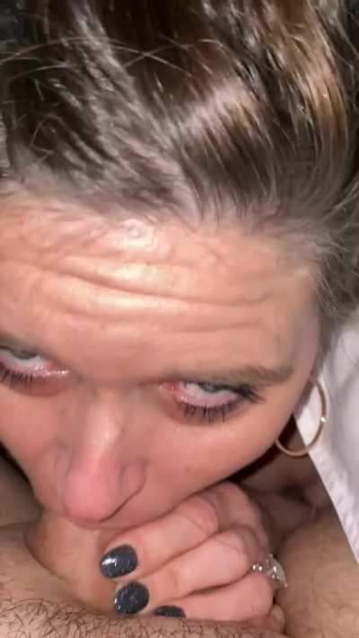 Almost an overflow after daddy face fucked me and filled my mouth