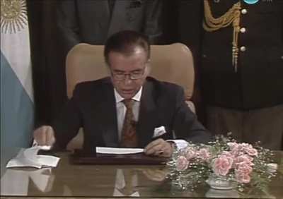 Mensaje final del Decreto de Desregulación Económica de Carlos Saúl Menem, un 31 de octubre de 1991
