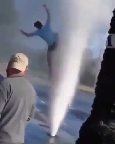Definitely gave himself the good old &ldquo;Fire Hydrant Enema&rdquo;
