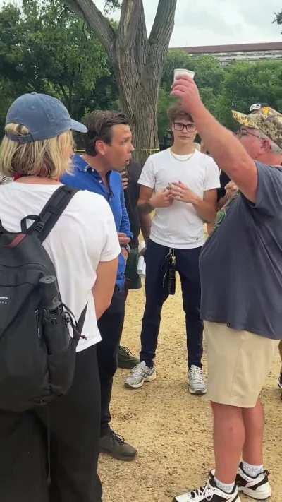 Guy Heckles British News Reporter at Army250 Parade