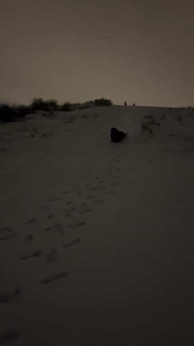 Me and my friends whent sledding on a ski hill