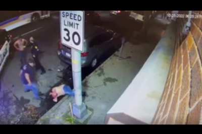 Two men [brothers] beat and stomp on a man&rsquo;s head, responding Yonkers officer doesn't lift a finger [taser or gun] to stop attack.